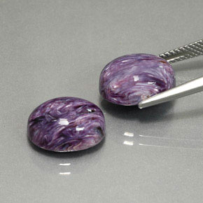  ct natürliche violetter Charoit-Edelsteine, Oval Schliff, Lichtundurchlässig
