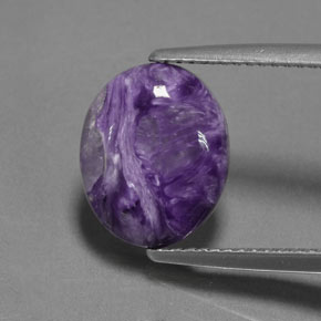 3,56 ctw natürlicher violetter Charoit, Oval Schliff, Lichtundurchlässig