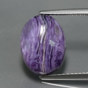 5,26 ctw natürlicher violetter Charoit, Oval Schliff, Lichtundurchlässig