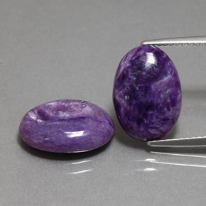  ct natürliche Violet Charoit-Edelsteine, Oval Schliff, Lichtundurchlässig