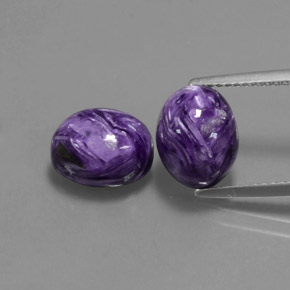  ct natürliche violetter Charoit-Edelsteine, Oval Schliff, Lichtundurchlässig