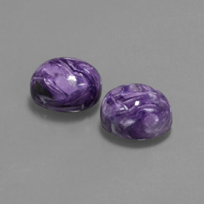  ct natürliche violetter Charoit-Edelsteine, Oval Schliff, Lichtundurchlässig