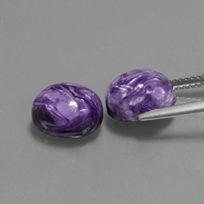  ct natürliche violetter Charoit-Edelsteine, Oval Schliff, Lichtundurchlässig