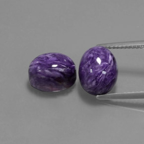  ct natürliche Violet Charoit-Edelsteine, Oval Schliff, Lichtundurchlässig