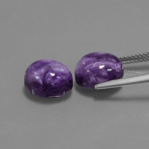  ct natürliche violetter Charoit-Edelsteine, Oval Schliff, Lichtundurchlässig