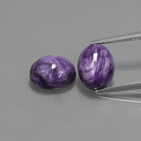  ct natürliche violetter Charoit-Edelsteine, Oval Schliff, Lichtundurchlässig