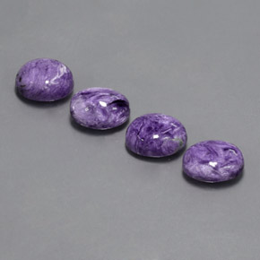  ct natürliche Violet Charoit-Edelsteine, Oval Schliff, Lichtundurchlässig