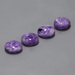  ct natürliche Violet Charoit-Edelsteine, Oval Schliff, Lichtundurchlässig