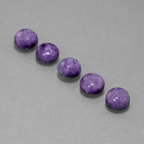  ct natürliche violetter Charoit-Edelsteine, Rundschliff, Lichtundurchlässig