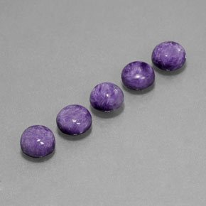  ct natürliche violetter Charoit-Edelsteine, Rundschliff, Lichtundurchlässig