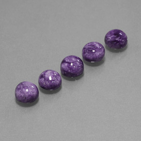  ct natürliche violetter Charoit-Edelsteine, Rundschliff, Lichtundurchlässig
