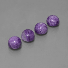  ct natürliche violetter Charoit-Edelsteine, Rundschliff, Lichtundurchlässig