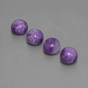  ct natürliche violetter Charoit-Edelsteine, Rundschliff, Lichtundurchlässig