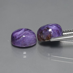  ct natürliche Violet Charoit-Edelsteine, Oval Schliff, Lichtundurchlässig