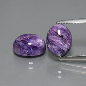  ct natürliche Violet Charoit-Edelsteine, Oval Schliff, Lichtundurchlässig
