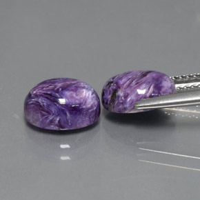  ct natürliche Violet Charoit-Edelsteine, Oval Schliff, Lichtundurchlässig