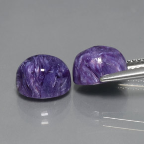  ct natürliche violetter Charoit-Edelsteine, Oval Schliff, Lichtundurchlässig