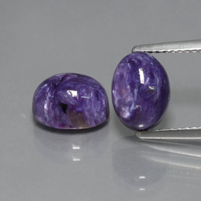  ct natürliche violetter Charoit-Edelsteine, Oval Schliff, Lichtundurchlässig
