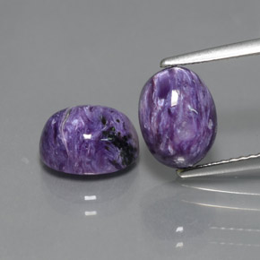  ct natürliche Violet Charoit-Edelsteine, Oval Schliff, Lichtundurchlässig