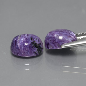  ct natürliche Violet Charoit-Edelsteine, Oval Schliff, Lichtundurchlässig