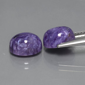  ct natürliche Violet Charoit-Edelsteine, Oval Schliff, Lichtundurchlässig