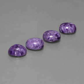  ct natürliche Violet Charoit-Edelsteine, Oval Schliff, Lichtundurchlässig