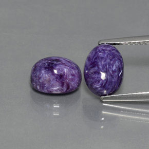  ct natürliche Violet Charoit-Edelsteine, Oval Schliff, Lichtundurchlässig