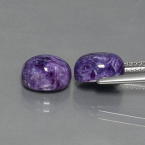  ct natürliche Violet Charoit-Edelsteine, Oval Schliff, Lichtundurchlässig