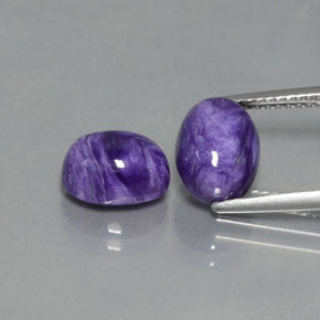  ct natürliche violetter Charoit-Edelsteine, Oval Schliff, Lichtundurchlässig