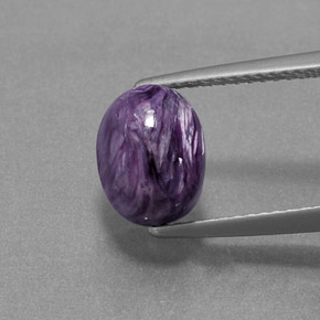 2,82 ctw natürlicher violetter Charoit, Oval Schliff, Lichtundurchlässig
