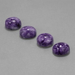  ct natürliche violetter Charoit-Edelsteine, Oval Schliff, Lichtundurchlässig