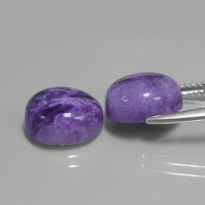  ct natürliche Violet Charoit-Edelsteine, Oval Schliff, Lichtundurchlässig