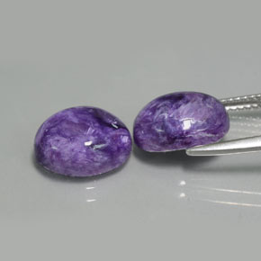  ct natürliche Violet Charoit-Edelsteine, Oval Schliff, Lichtundurchlässig