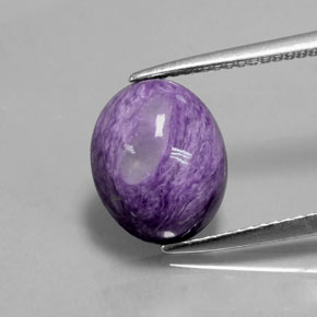 4,08 ctw natürlicher violetter Charoit, Oval Schliff, Lichtundurchlässig