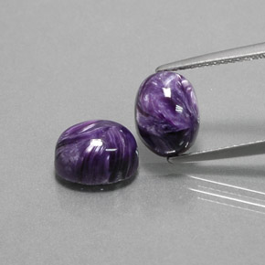  ct natürliche violetter Charoit-Edelsteine, Oval Schliff, Lichtundurchlässig