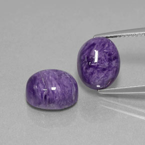  ct natürliche Violet Charoit-Edelsteine, Oval Schliff, Lichtundurchlässig
