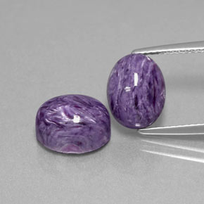  ct natürliche violetter Charoit-Edelsteine, Oval Schliff, Lichtundurchlässig