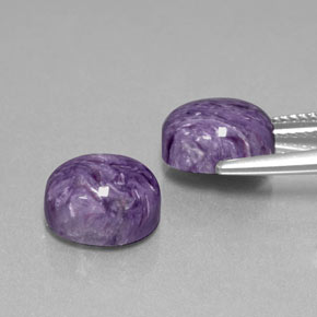  ct natürliche violetter Charoit-Edelsteine, Oval Schliff, Lichtundurchlässig