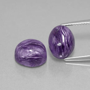  ct natürliche Violett Charoit-Edelsteine, Oval Schliff, Lichtundurchlässig