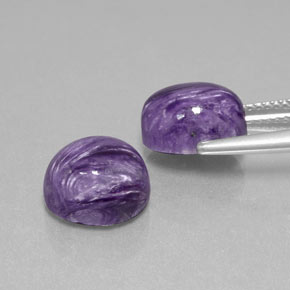  ct natürliche Violett Charoit-Edelsteine, Oval Schliff, Lichtundurchlässig