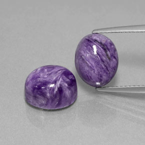  ct natürliche Violet Charoit-Edelsteine, Oval Schliff, Lichtundurchlässig