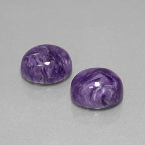  ct natürliche violetter Charoit-Edelsteine, Oval Schliff, Lichtundurchlässig