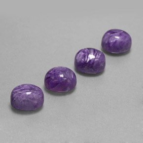  ct natürliche violetter Charoit-Edelsteine, Oval Schliff, Lichtundurchlässig