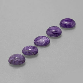  ct natürliche Violet Charoit-Edelsteine, Oval Schliff, Lichtundurchlässig