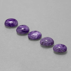  ct natürliche Violet Charoit-Edelsteine, Oval Schliff, Lichtundurchlässig