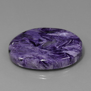 84,76 ctw natürlicher violetter Charoit, Oval Schliff, Lichtundurchlässig