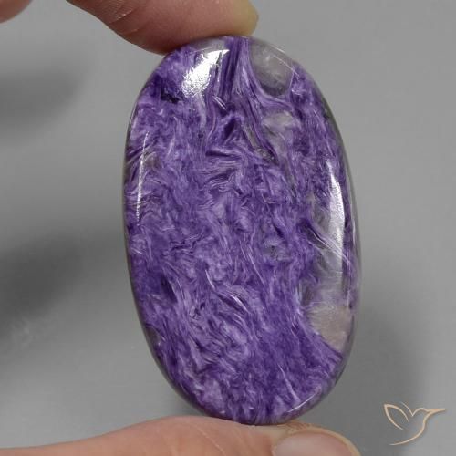 58.38ct Natürlicher dunkelviolett Charoit, Oval, Lichtundurchlässig