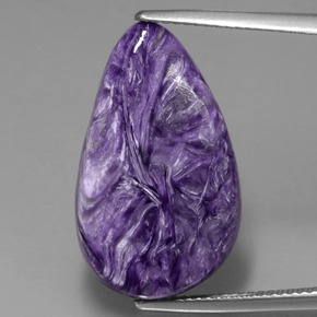 10,34 ctw natürlicher violetter Charoit, Birnenform, Lichtundurchlässig