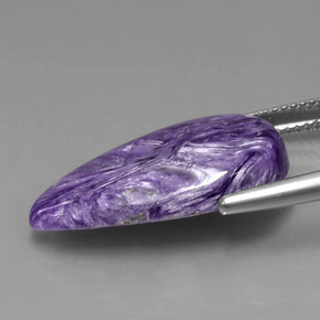 10,34 ctw natürlicher violetter Charoit, Birnenform, Lichtundurchlässig