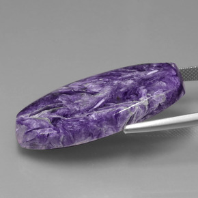 31,84 ctw natürlicher violetter Charoit, Fantasieschliff, Lichtundurchlässig